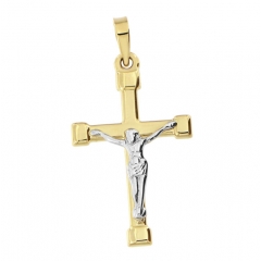 Krzyżyk z Jezusem złoty próby 585